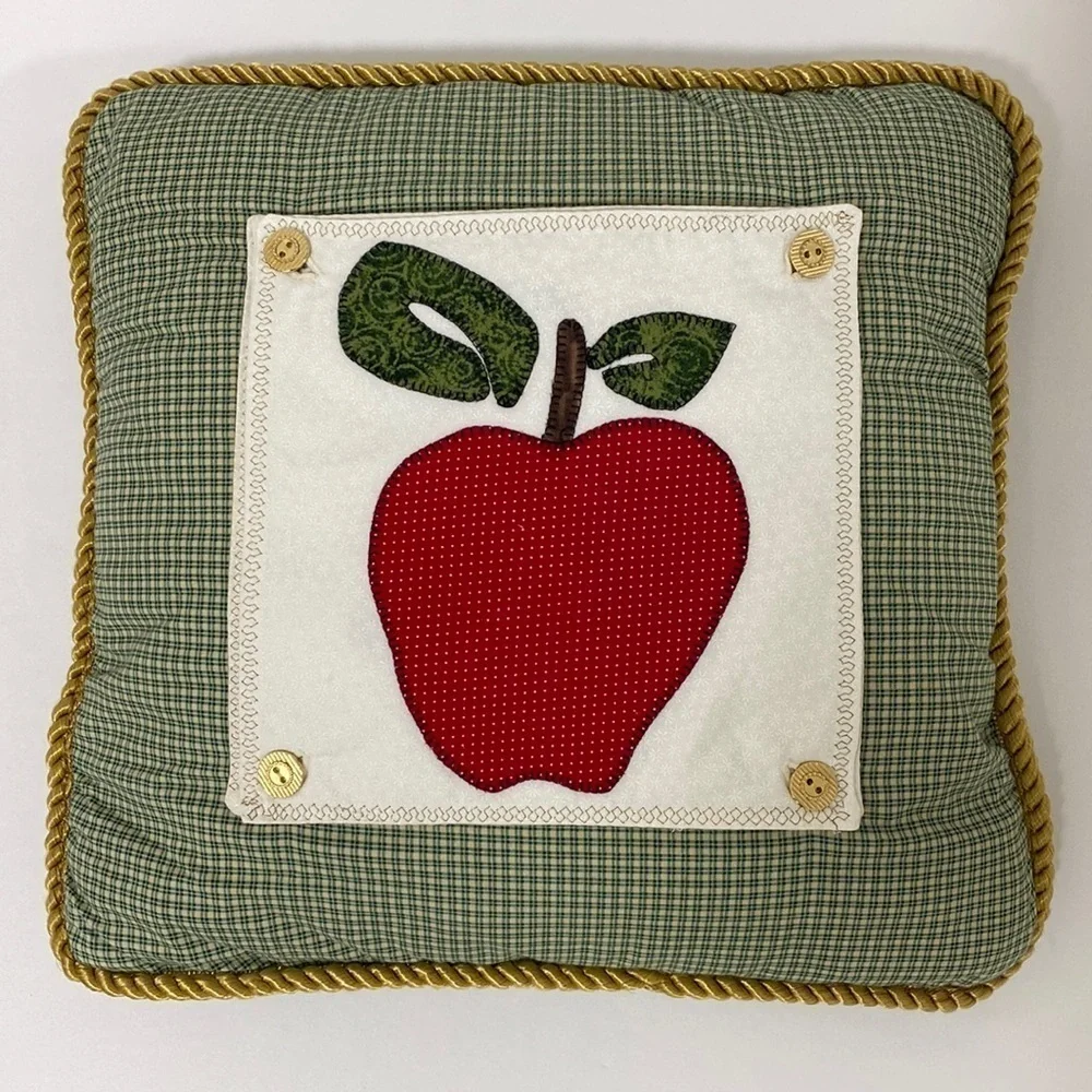 Vintage Handmade Pillow with Changing Felt Quilt Blocks Cottagcore Grannycore - Picture 1 of 9